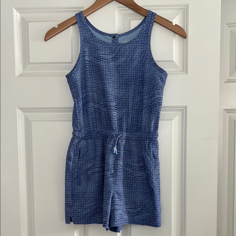 Athleta Girl On The Go Romper Blue Size Medium (8-10) Kids